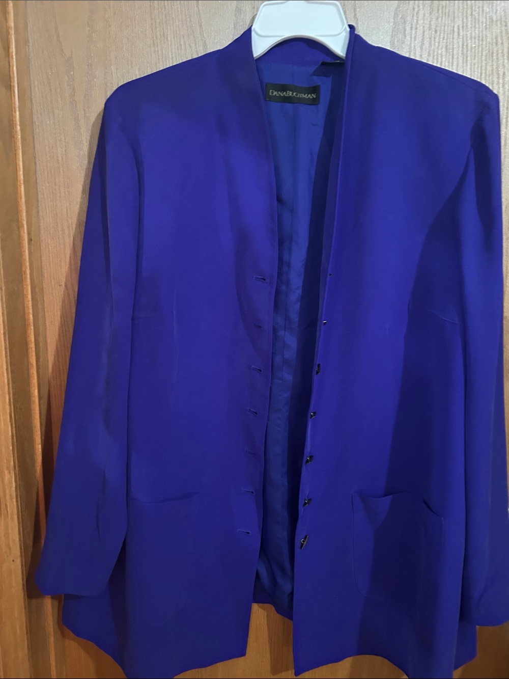 Dana Buchman Royal Purple Open Front Blazer